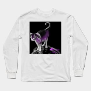 Purple Magical Cat Long Sleeve T-Shirt